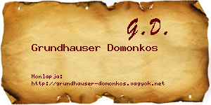 Grundhauser Domonkos névjegykártya