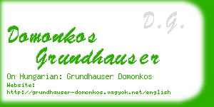 domonkos grundhauser business card